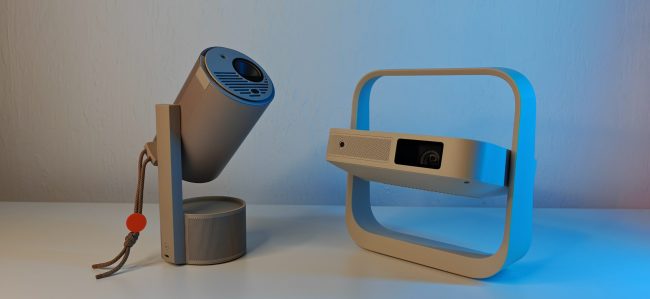 Les Xgimi Mogo 3 Pro et Xgimi Elfin Flip, des vidéoprojecteurs vraiment mini mais performants. (Photo Objets du Futur) Les Xgimi Mogo 3 Pro et Xgimi Elfin Flip, des vidéoprojecteurs vraiment mini mais performants. (Photo Objets du Futur)