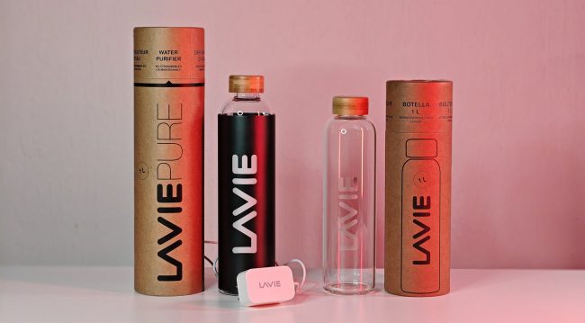 LaVie, des bouteilles pour purifier l'eau du robinet. (Photo Objets du Futur)