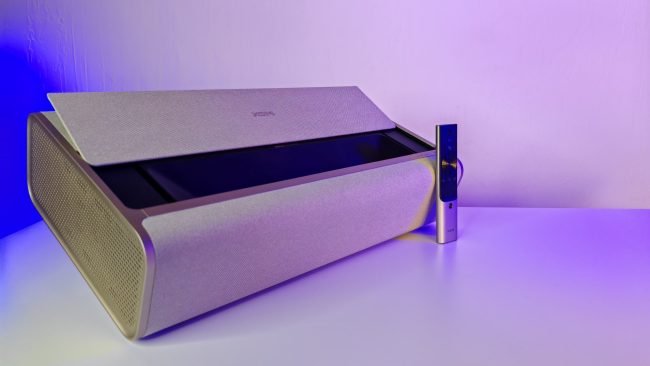 Le vidéoprojecteur à ultra courte focale Xgimi Aura 2. (Photo Objets du Futur)