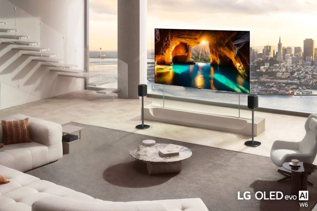Le téléviseur LG OLED evo W6