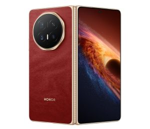 Habillé d'un cuir végétal rouge intense et d'une charnière dorée de haute précision, ce flagship pliable HONOR n'est pas qu'un outil technologique, c'est une déclaration de style. L'écran externe révèle une profondeur visuelle saisissante, prête à se déployer.