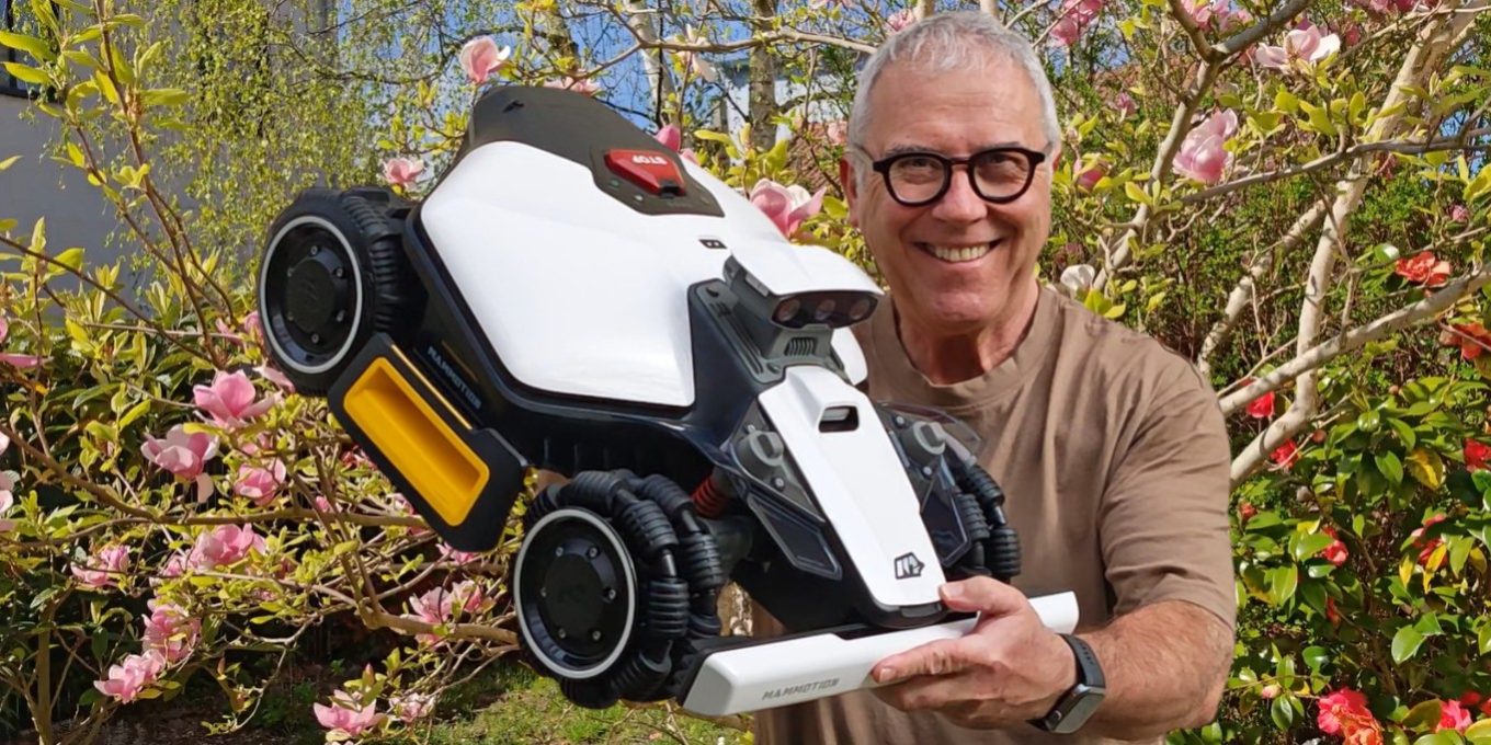 Le Mammotion Luba Mini 2, un robot tondeuse tout-terrain. (Photo Objets du Futur)