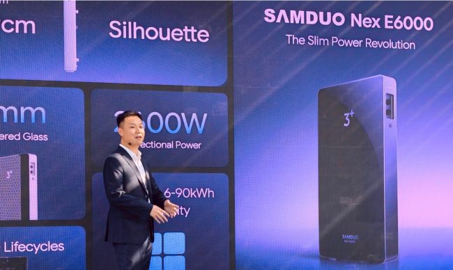 La présentation de Samduo Nex E600 à Amsterdam. (Photo Objets du futur) La présentation de Samduo Nex E600 à Amsterdam. (Photo Objets du futur)