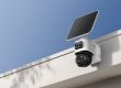 Le gabarit imposant des eufyCam S4 est la contrepartie de leur triple optique, de leur motorisation et de leur panneau solaire intégré.
